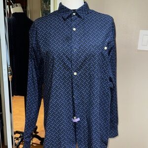 Vintage blue and black shirt